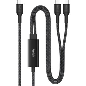 Produktbild für Ladekabel Belkin BoostCharge Pro 2in1, schwarz, 1,5m