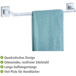 Produktbild für Handtuchhalter Wenko Quadro Vacuum-Loc, silber