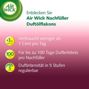 Air Wick Duftölflakon Doppelpack Nachfüller 2 x 19ml Blütenzauber Wilde  Rosen und Sommerflieder