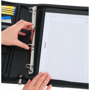 Produktbild für Schreibmappe Alassio 30114, Trento, schwarz, Kunstleder