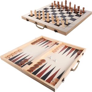 Brettspiel Natural-Games XXL Schach und Backgammon