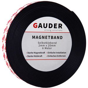 GAUDER Magnetband extra stark Magnetklebeband Magnetstreifen extrem selbstklebend