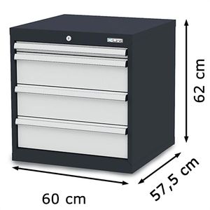 Produktbild für Schubladenschrank Simplaflex CL6H061030, Metall