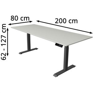 Produktbild für Schreibtisch Kerkmann Move 1 stable, lichtgrau / anthrazit