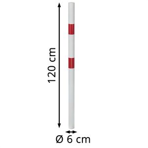 Produktbild für Absperrpfosten Alberts Stabo, rot/weiß, aus Metall