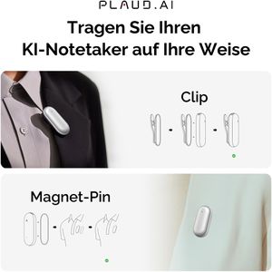 Produktbild für Diktiergerät Plaud NotePin Lunar Silver
