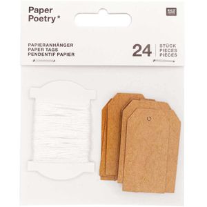 Hängeetiketten Rico-Design Paper Poetry, 2,5x5 cm