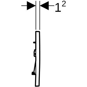 Produktbild für Betätigungsplatte Geberit Sigma20, aus Kunststoff, für WC