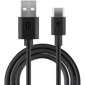 Produktbild für Ladekabel Goobay 59124, schwarz, 3m