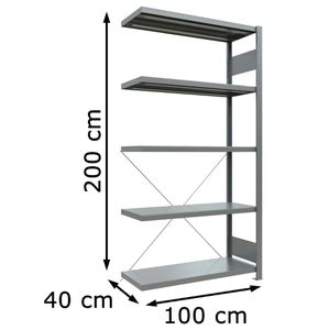 Produktbild für Anbauregal Schulte 12945, 5 Metallböden