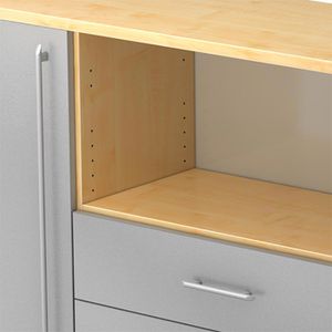 Produktbild für Sideboard Hammerbacher SBTS, aus Holz, silber / ahorn