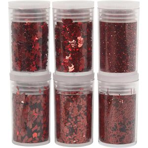 Produktbild für Glitzer Creativ-Company 284633 Bio Sparkles &amp; Pailletten, rot