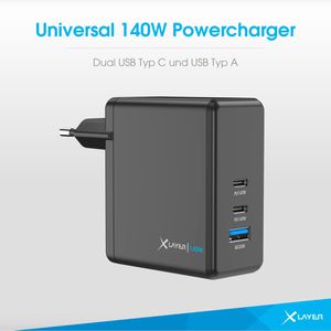 Produktbild für USB-Ladegerät XLayer 220355 GaN, 140 Watt