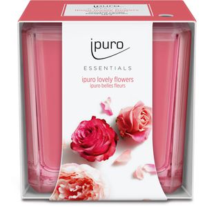 ipuro Duftkerzen Essentials lovely flowers, im Glas, 125g