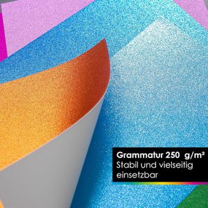 Produktbild für Buntpapier OfficeTree 1768 Glitzerpapier, glitzernd, A4