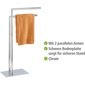 Produktbild für Handtuchhalter Wenko Recco 18563100, silber