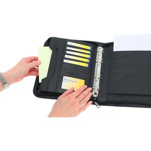 Produktbild für Schreibmappe Wedo 581501, schwarz, Kunstleder