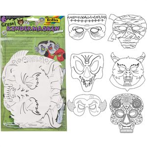 Produktbild für Bastelset Folia 23239 Kindermasken Grusel