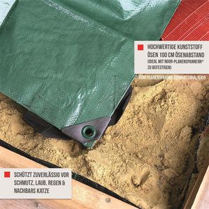 Produktbild für Abdeckplane NOOR Easy für Sandkasten, grün