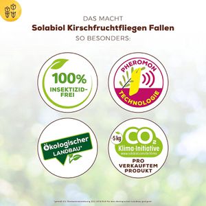 Produktbild für Gelbtafeln Solabiol Kirschfruchtfliegenfalle 10 x 27cm, Hängen