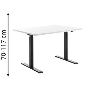 Produktbild für Schreibtisch Topstar E-Table, weiß / schwarz