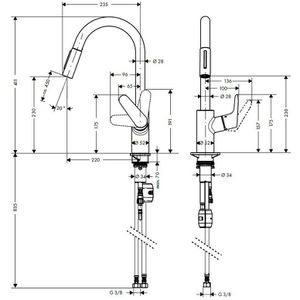 Produktbild für Küchenarmatur hansgrohe Focus M41, chrom