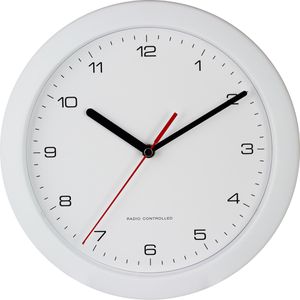 Wanduhr Eurotime 53850-00, Kunststoff, analog, Funkuhr