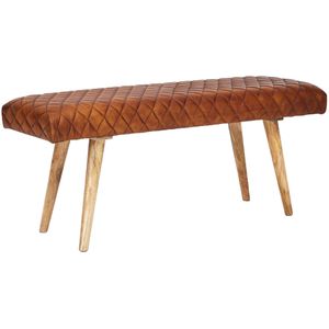 Wohnling Sitzbank WL6.091, Echt Leder, 115 x 38 cm, braun