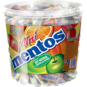 Produktbild für Kaubonbons Mentos Mini Fruit Mix Rolle, 120 Rollen