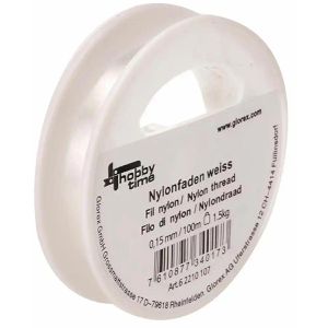 Nylonfaden Glorex 6 2210 107, auf Spule, weiß