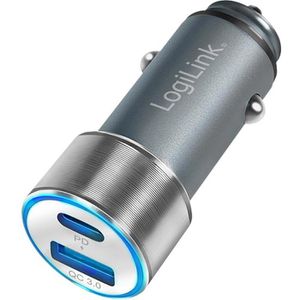 LogiLink USB-Kfz-Ladegerät PA0252, 3A, 36W, 1x USB-A, 1x USB-C