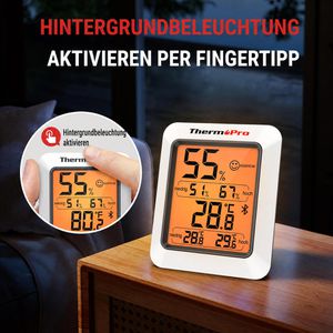 Produktbild für Thermo-Hygrometer ThermoPro TP350, mit LC-Display, digital