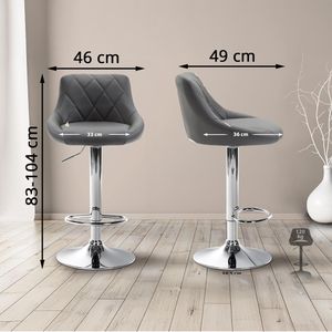 Produktbild für Barhocker CLP Lazio 102287108, drehbar mit Lehne