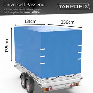 Produktbild für Anhänger-Plane Tarpofix HP8, wasserdichte Hochplane