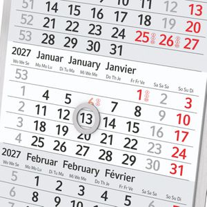 Produktbild für Tischkalender Geiger Desktop Edelstahl, Aufstellkalender