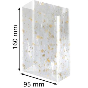 Produktbild für Geschenktüte Folia 290 Sterne &amp; Engel, transparent