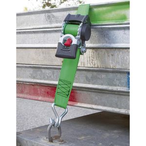 Produktbild für Spanngurt Kerbl 37185, grün, mit Spitzhaken &amp; Ratsche