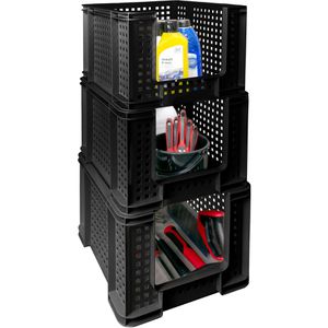 Produktbild für Aufbewahrungskorb Really-Useful-Box 35OFC-BK, 35L