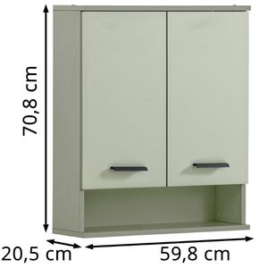 Produktbild für Bad-Hängeschrank Schildmeyer Palermo 157642, pistazie