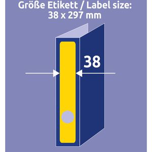 Produktbild für Rückenschilder Zweckform L4751-20, gelb