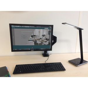 Produktbild für Schreibtischlampe Unilux Linka, schwarz, LED, dimmbar