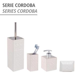 Produktbild für Zahnputzbecher Wenko Cordoba, weiß, aus Keramik