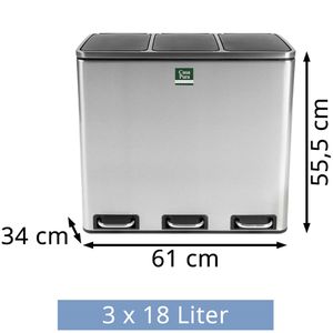 Produktbild für Mülleimer Casa-Pura Felix, silber