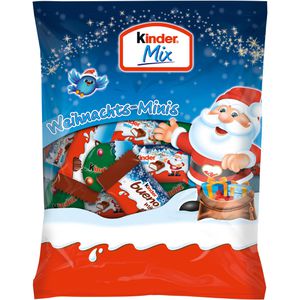 Kinder Minischokolade Weihnachts-Minis Mix, Mini-Riegel, 25 Stück, 153g