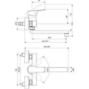 Produktbild für Küchenarmatur Ideal-Standard Cerabase BD488AA, chrom