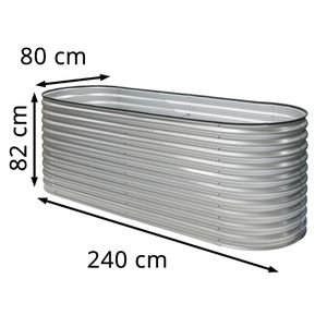 Produktbild für Hochbeet Westmann Grow Faster Oval, aus Stahl