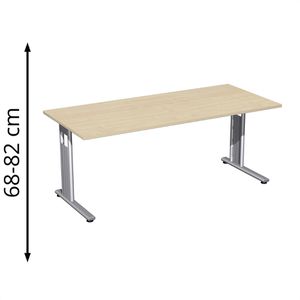 Produktbild für Schreibtisch Geramöbel Flex S-617146-AS, ahorn / silber