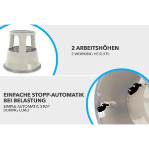 Produktbild für Rollhocker Casa-Pura FD-16813, aus Metall