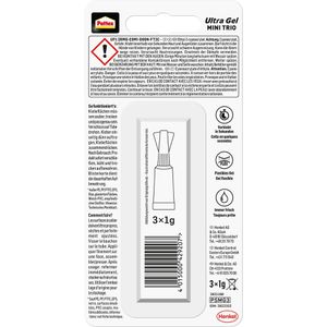 Produktbild für Sekundenkleber Pattex PSMG3 Ultra Gel Mini Trio