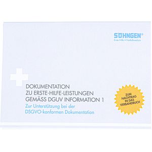 Söhngen Meldeblock 8001019, A6 quer, zur Dokumentation von Unfällen gem. DGUV, 50 Blatt